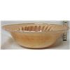 Image 2 : 8' X 4" PEACH LUSTRE SWIRL FIRE KING VEGETABLE BOWL