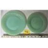 Image 1 : 7 3/4" JADITE JANE RAY PLATE FIVE KING, 6 3/4" FIVE KING JADITE RESTAURANT WARE PIE/SALAD PLATE