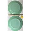 Image 2 : 2X VINTAGE FIRE KING JADITE 9" RESTAURANT WARE DINNER PLATES