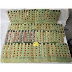 LOT 50 SLIDE FINGERTIP 7" X 8" BINGO CARDS (STAMPED: PRINCE ALBERT ST. MARY'S COLLEGE)
