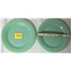 Image 1 : 2X VINTAGE FIRE KING JADITE 9" RESTAURANT WARE DINNER PLATES