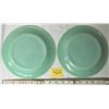Image 2 : 2X VINTAGE FIRE KING JADITE 9" RESTAURANT WARE DINNER PLATES