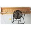 Image 1 : VINTAGE WIRE CAGE 9" DIAMETER REVOLVING BINGO MACHINE (WOODEN NUMBERED BALLS AND WOODEN DISPLAY)
