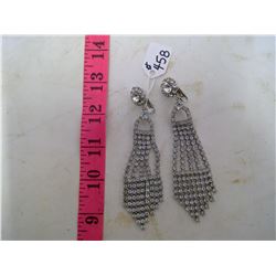 RHINESTONE CHANDALIER CLIPBACK EARRINGS