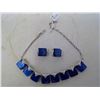 Image 1 : CORO BLUE THERMASET NECKLACE AND EARRINGS 1960'S