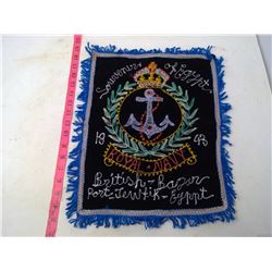 FABRIC BANNER - ROYAL NAVY - EGYPT 1943