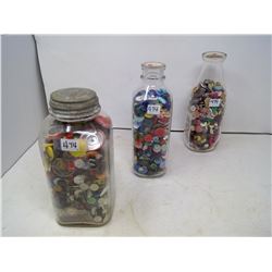 LOT OF BUTTONS (3 JARS)
