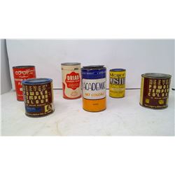 PAINT POWDER CANS 2 TIN/4 PAPER COVERED