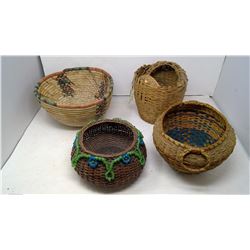 MISC. WOVEN BASKETS (4)