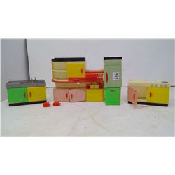 LOT OF PLASTIC DOLL FURNITURE