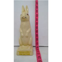 WABASSO ADVERTISING PLASTIC RABBIT BANK
