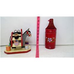 DONKEY SEWING STAND / WOOD SCISSOR SAFE