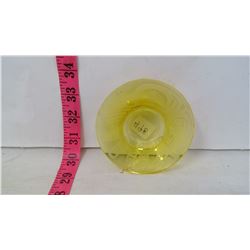 WADE BAKER YELLOW ETCHED VOTIVE HOLDER