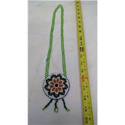 REGALIA - BEADED MEDALLION - FLOWER MOTIF