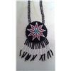 Image 2 : REGALIA - BEADED MEDALLION - STARBURST - BLACK/WHITE