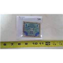 EINE MARK - ALLIED MILITARY AUTHORITY 1944-48 GERMANY