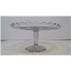 Image 2 : PRESSED GLASS CAKE STAND - FLOWER AND FERN CIRCA 1910
