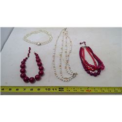 LOT OF 1950'S NECKLACES (4)