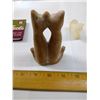 Image 5 : CAT COLLECTION - POTTERY CAT AND CALCITE QUARTZ CAT