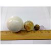 Image 1 : MARBLE, ONYX, TIGER EYE AND ROSE QUARTZ SPHERES