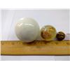 Image 3 : MARBLE, ONYX, TIGER EYE AND ROSE QUARTZ SPHERES
