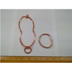 COPPER NECKLACE AND BRACELET SET