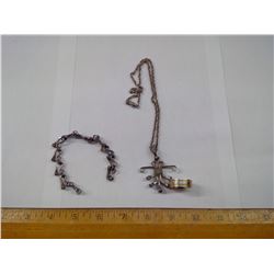 HANDCRAFTED HORSESHOE NAIL NECKLACE, BRACELET AND STAINLESS STEEL RING