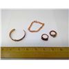 Image 1 : TWO COPPER BRACELETS AND TWO RINGS