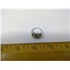 Image 3 : PERIDOT RING - SIZE 7 925 SILVER 3X1 CARAT PERIDOTS