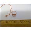 Image 3 : COPPER PENDULUM WITH QUARTZ CRYSTAL AND RING