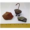 Image 1 : RED LAVA, LAVA BIRD, LAVA WITH PERIDOT CRYSTAL