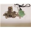 Image 3 : AVENTURINE AND HOWLITE NECKLACE, MOTHER OF PEARL TURTLE