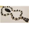 Image 2 : SNOWFLAKE OBSIDIAN NECKLACE AND SPECIMAN