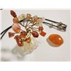 Image 3 : CARNELIAN NECKLACE, STONES AND TREE