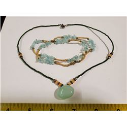 2 AQUAMARINE NECKLACES