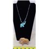 Image 1 : Howlite and Hematite Elephant Necklace and Soapstone