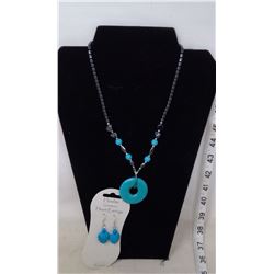 Howlite Necklace and Earrings