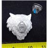 Image 1 : Wolf Bolo Tie Clip and Stone Chip Ring - Size 8.5