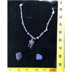 Sodalite Necklace and 2 Stones