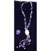 Image 2 : Amethyst Crystal, and Rose Quartz Necklace and Stone