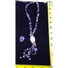 Image 3 : Amethyst Crystal, and Rose Quartz Necklace and Stone
