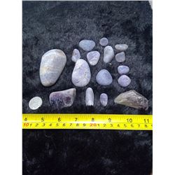 Bag of First Polished Amethyst for Fish Tank