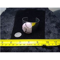 Rose Quartz Wide Bracelet