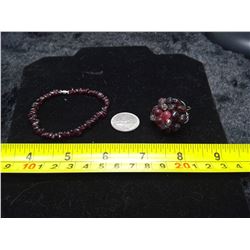 Garnet Ring and Bracelet