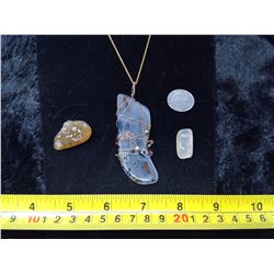 Montana Picture Agate Necklace and 2 Stones