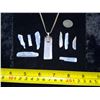Image 1 : Selenite Necklace with Kyanite - Silver Mounting Crystals