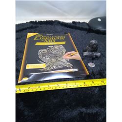 Owl Scratch Art and Soap Stone Carving