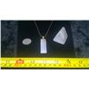Image 1 : Selenite Gold Necklace and Pyramid
