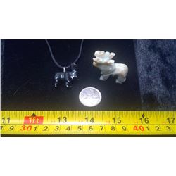 Hematite Moose Necklace and Carving