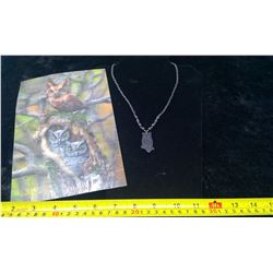 Hematite Owl Necklace and Puzzle